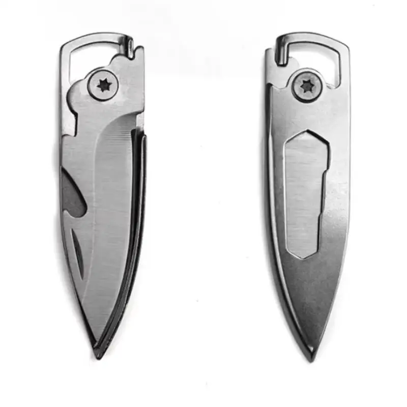 Multifunctional Keychain Knife Outdoor Mini Knife Blade Dual-Open Survival Folding Knife Mini Knife For