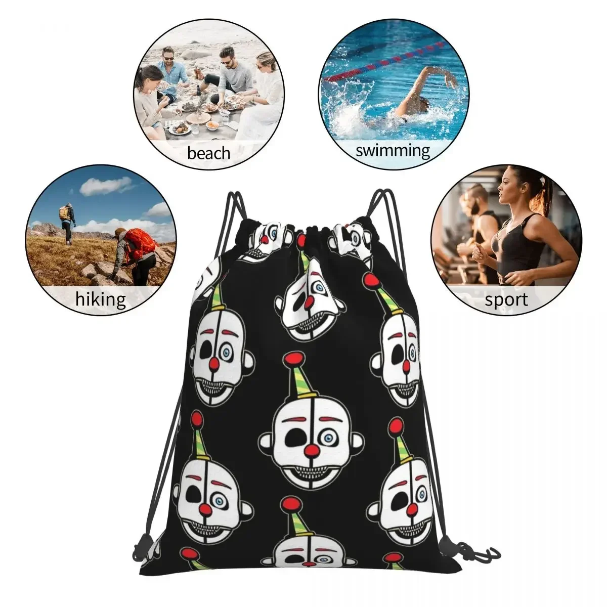 Bastante Mochilas portáteis casuais, Pacote de cordão, Bolsa de sapatos, Bookbag para homem e mulher, Mochilas escolares