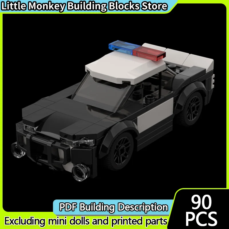 

Модель скоростного гоночного автомобиля MOC, строительные кирпичи, городской черный полицейский автомобиль, модульная технология, детские праздничные подарки, сборные игрушки, костюм
