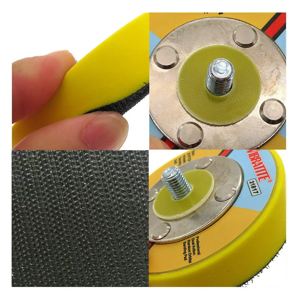 3นิ้ว75มม.ห่วงขัด Backing Pad M8ด้ายซ้ายสำหรับ Air Sander แผ่นขัดกระดาษทราย buffing Pads