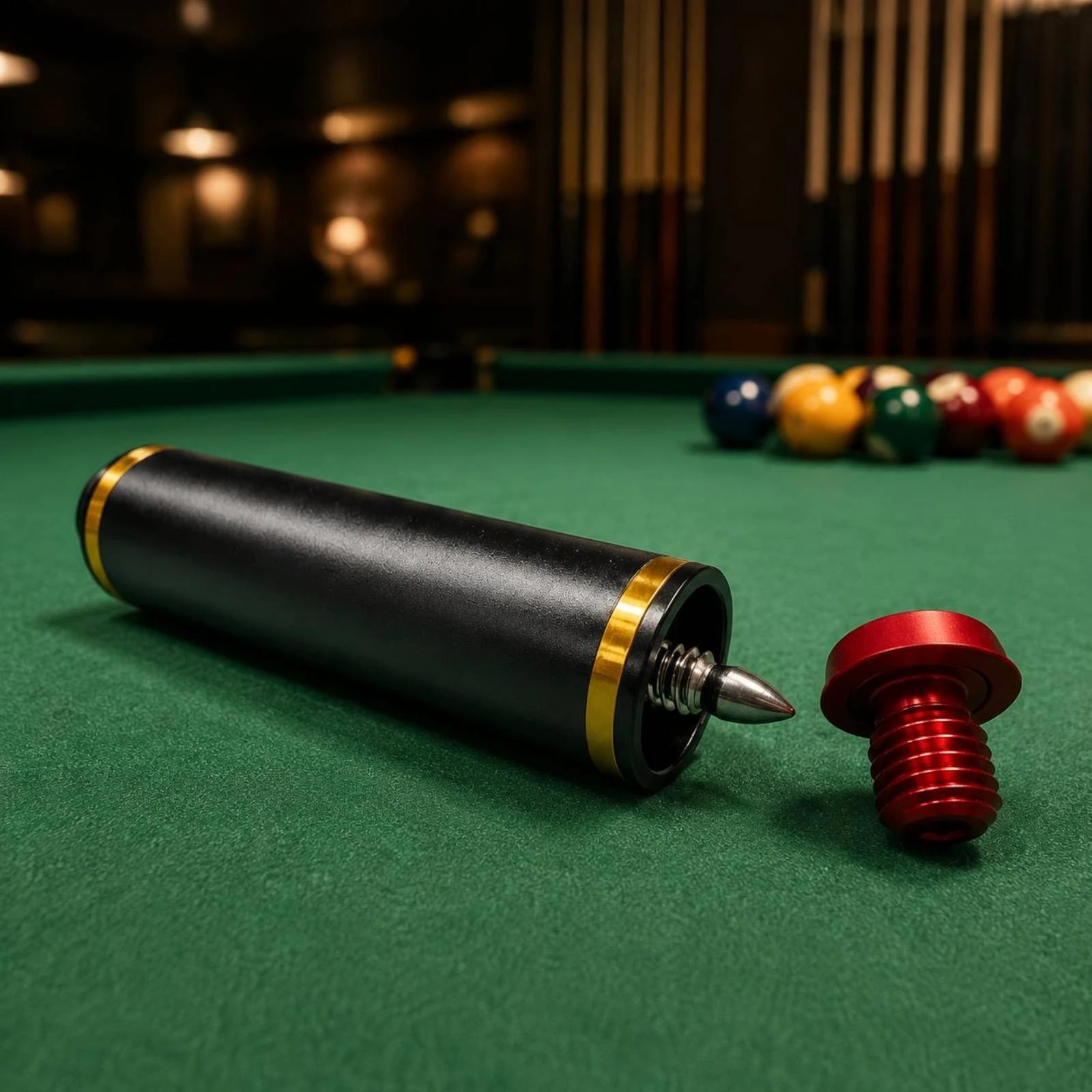 Aluminum Cue Extender Rubber Sleeve Threaded Cue Extender Pool Stick Extension Long-Lasting Sports Gear Lightweight view 2