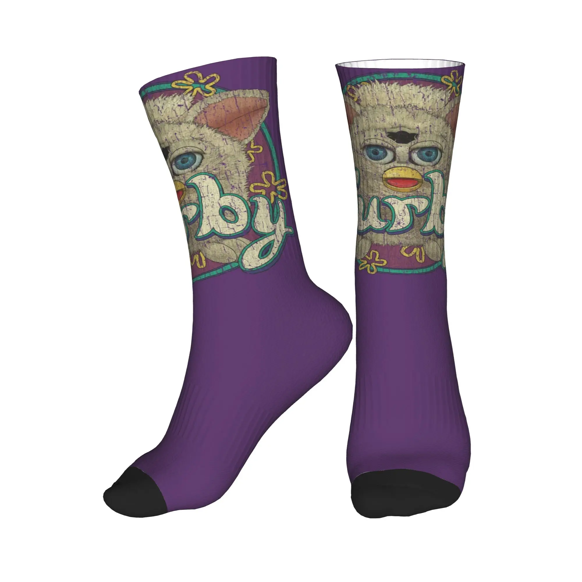 

All Seasons Snowball Furby 1998 Sport Middle Tube Socks Sweat Absorbing Crew Socks Casual Stockings for Men Women