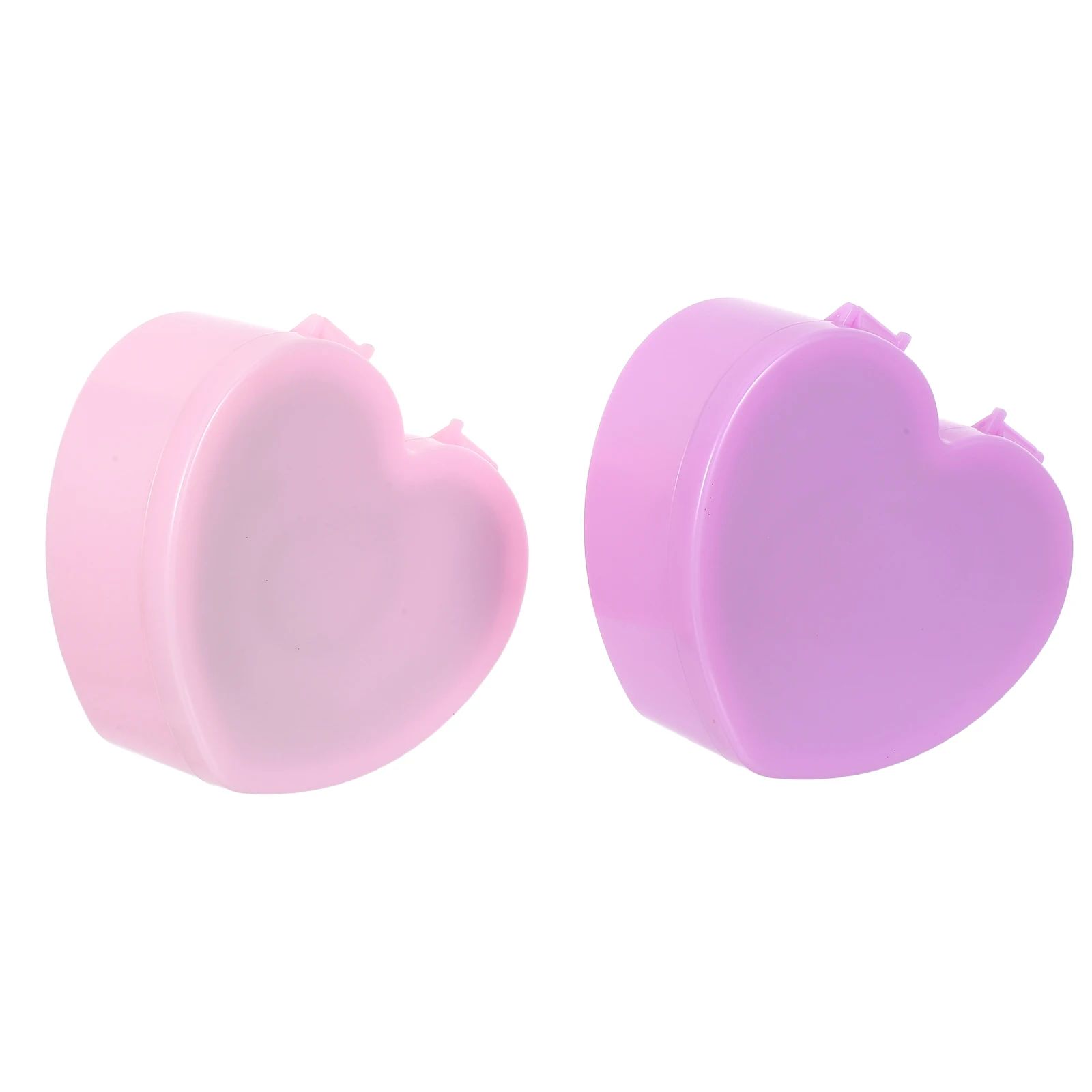 

2Pcs Heart Shaped Jewelry Box Lid Double Layer Organizer Mirror Girls Hair Accessories Teen Jewelry Storage Heart Shaped Box