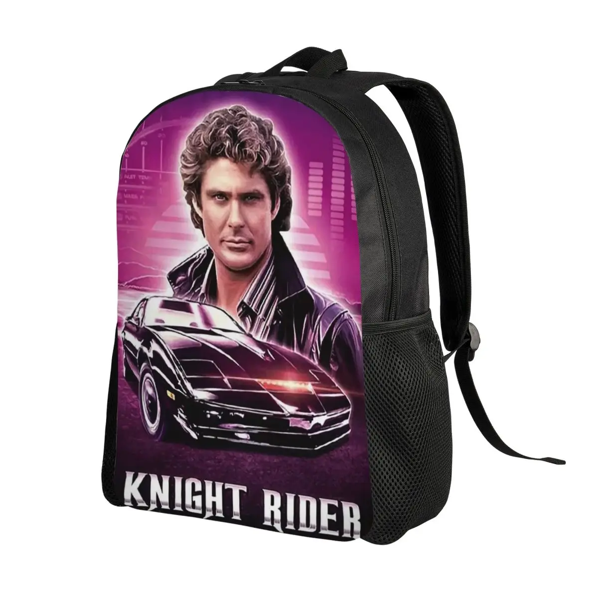 Knight Rider Action Tv Series Backpack Daypack Large Capacity Kids BookBag School Bag Shoulder Bags for Men Women