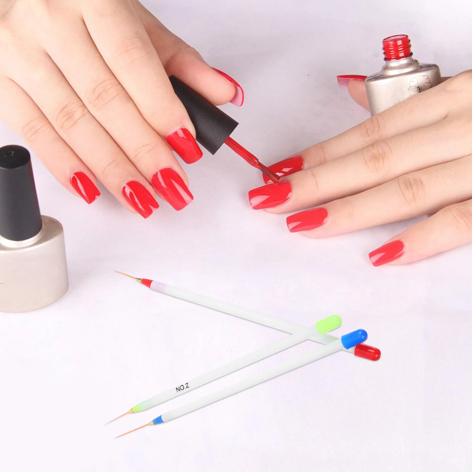 3-teiliger Pull-Line-Stift für Nagelkunst, Punktierung, Malerei, Zeichenwerkzeuge, feine Details, Arbeit, wiederverwendbar, für Damen und Mädchen, Maniküre-Set