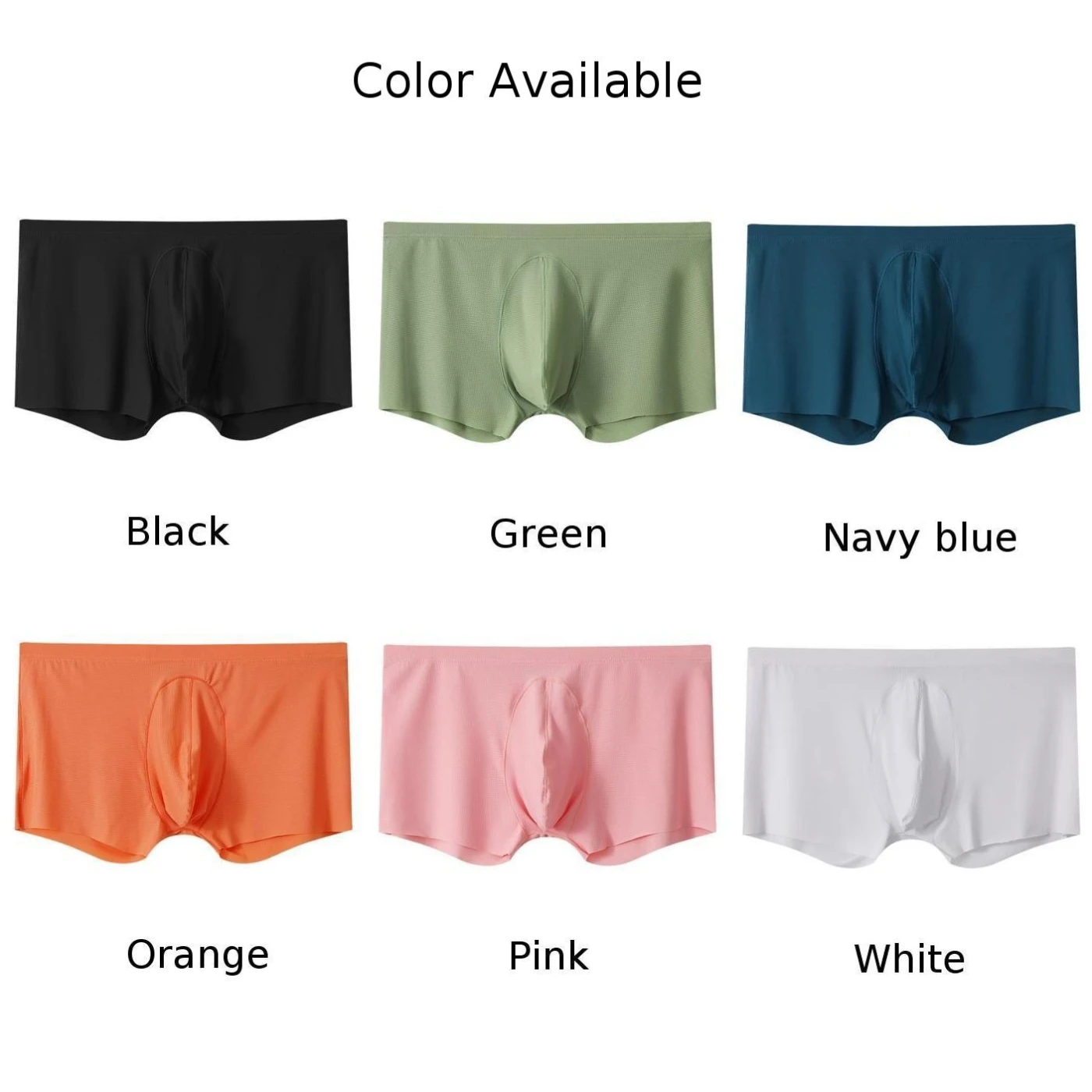 Mens Ice Silk Briefs Thin Breathable Shorts Pouch Underwear Solid Comfortable Loose Underpants Seamless Panties Jockstrap