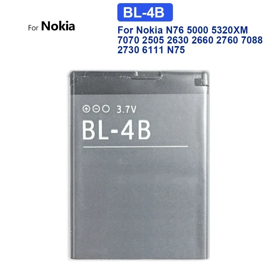 Phone Battery BL-4C BL-5C BL-4B BL-5B BL-5J BL-4D For Nokia N97 mini 3230 5230 6100 6300 2630 5070 7270 C2-01