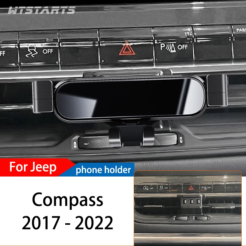 

Автомобильный держатель для телефона для Jeep Compass 2017-2022 GPS Специальный гравитационный навигатор Мобильный Кронштейн вращающийся кронштейн аксессуары