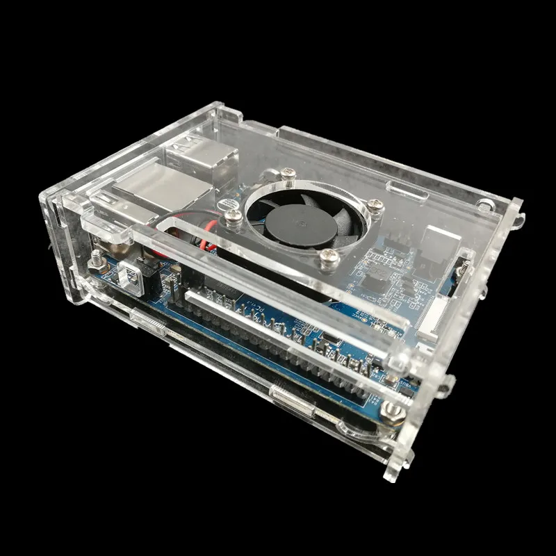 Orange Pi Fall Transparent Acryl Fall mit Lüfter Kühlkörper für Orange Pi PC, PC Plus und PC2