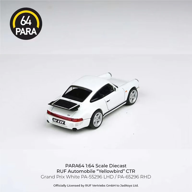 Para 1:64 Model Car RUF 1987 CTR-1 911 & 2012  CTR-3 Clubsport 997 Alloy Vehicle - White