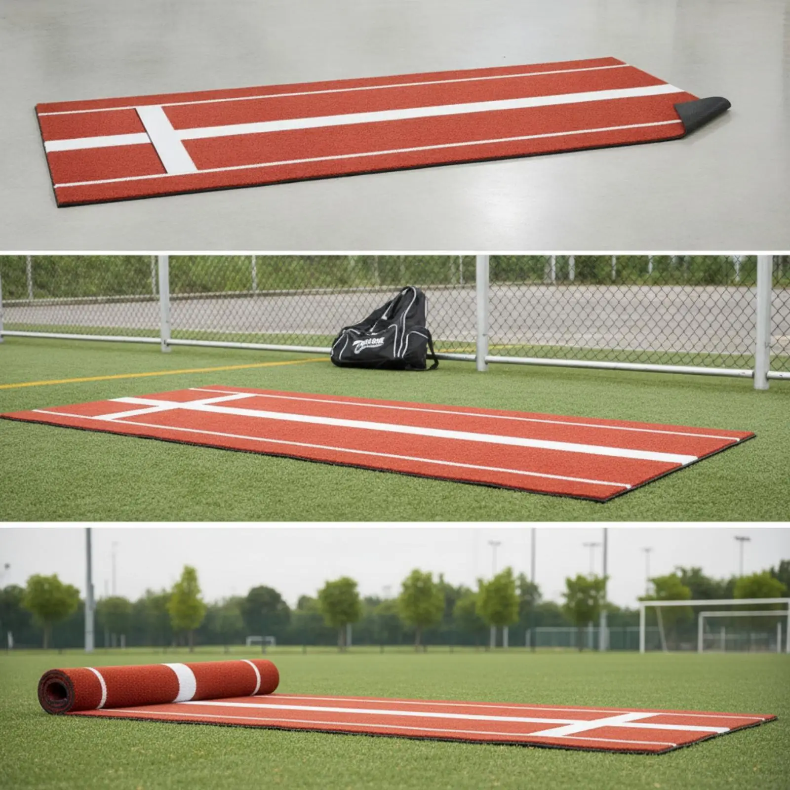 Softball Training Pad Heavy Duty Rubber Backing Stable Pitching Practice Mat Baseball Training Aid for Indoor Outdoor Sessions