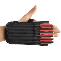 6 12 Pieces Hole Black Nylon Arrow Quiver Bolts Holder for 6.5inch Bolts Hunting Portable Crossbow bag