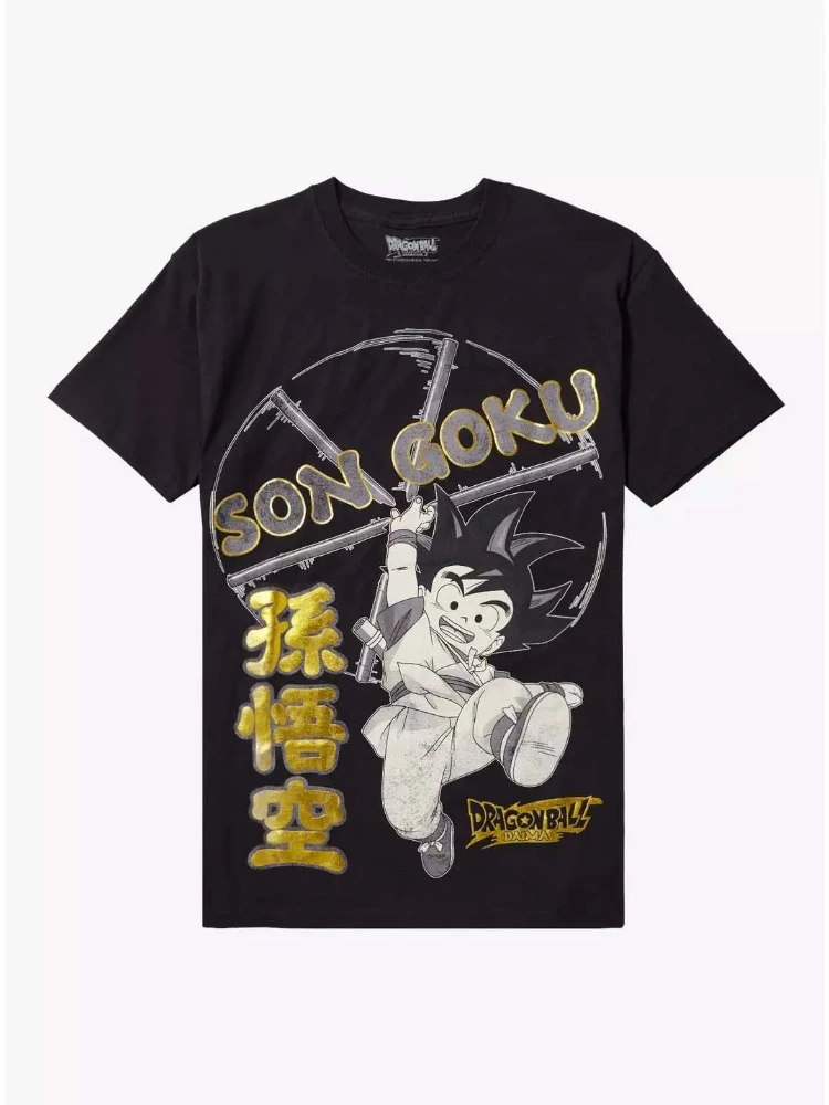 Bandai 2026 Neues Dragon Ball Big Devil Sun Wukong bedrucktes, hochwertiges Herren-Kurzarm-Eltern-Kind-großes, lockeres T-Shirt