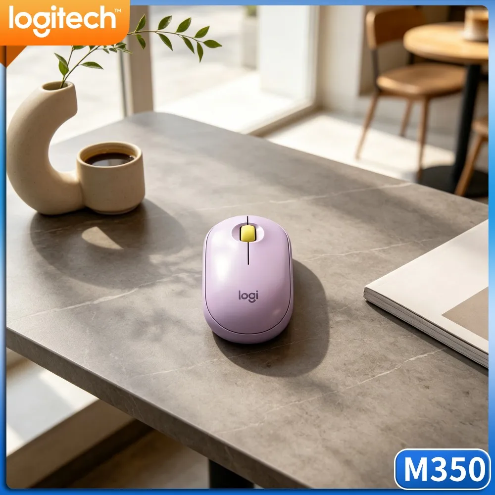 Logitech M350 PEBBLE Dual Mode Smooth Slide Wireless Mouse 2.4G Bluetooth For Laptop Desktop PC Tablet Home Work