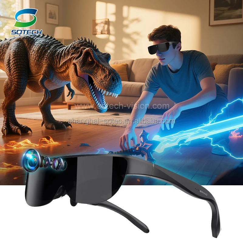 

Newest Arrival Independent System 3D Switch High Quality Augmented Reality Ar Smart Glasses With Hd Camera Ar Hardware