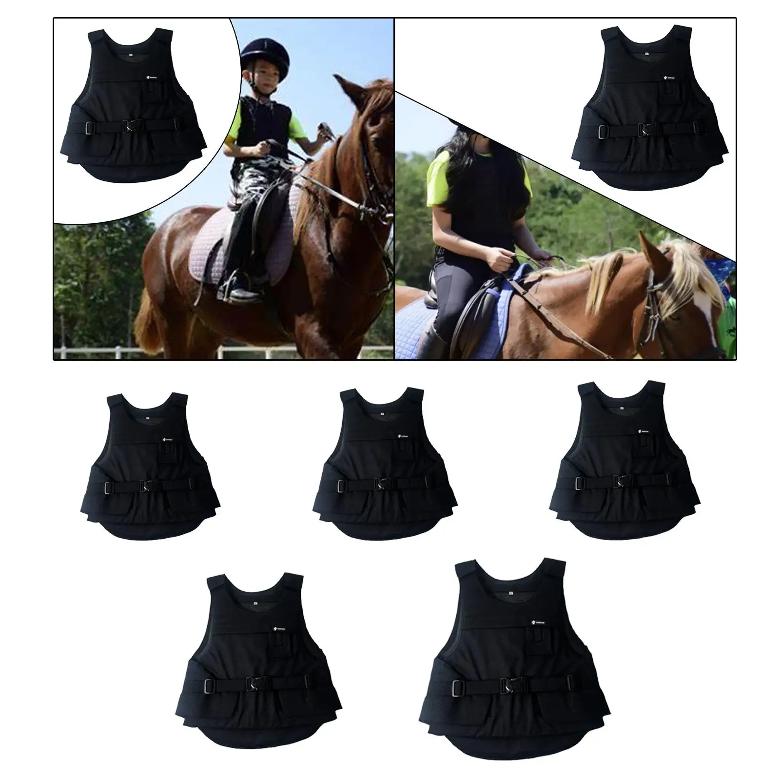 Professional Equestrian Vest Shock Absorption Padded Equine Supplies Lightweight Horse Riding Vest Guard for Boys Girls Children