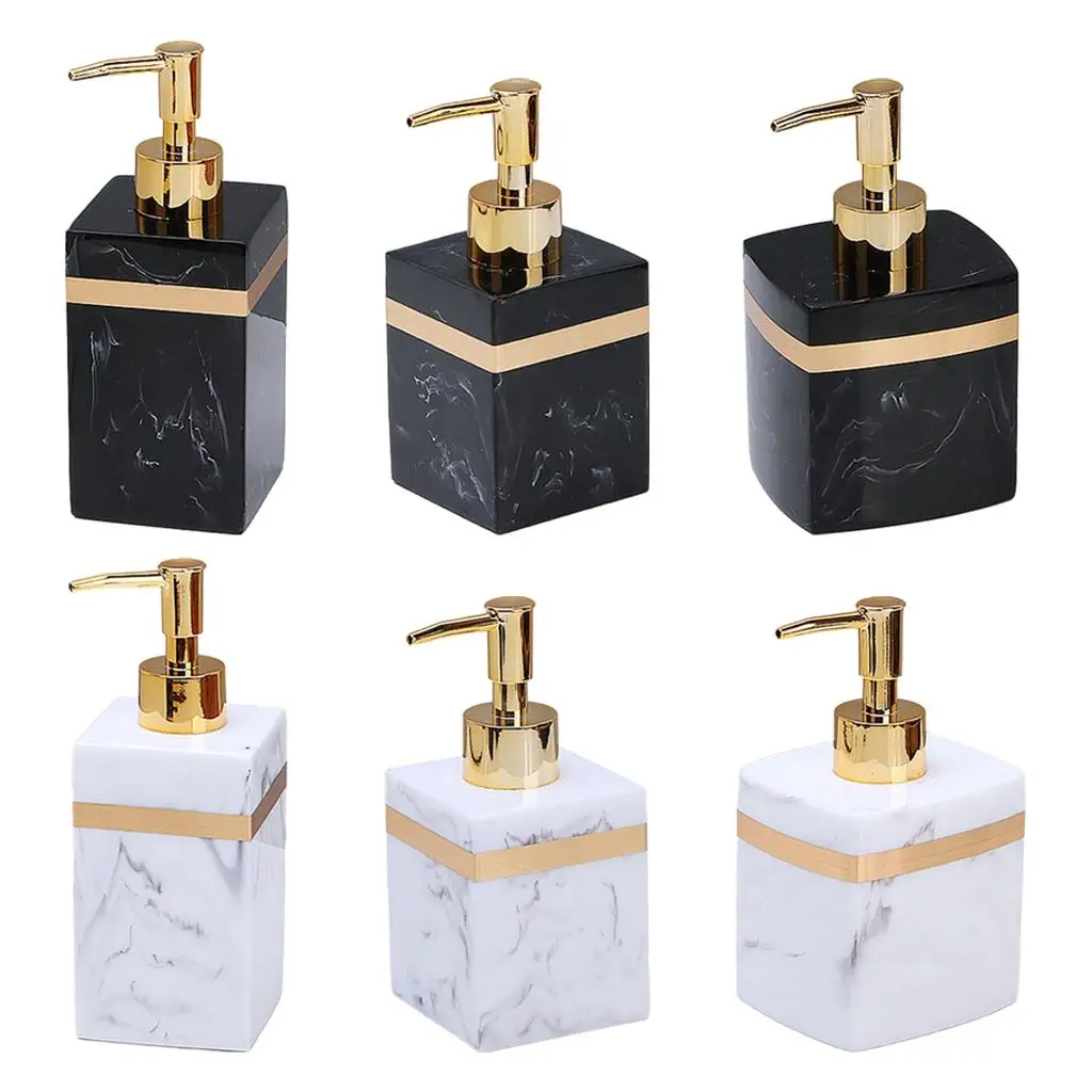 موزع صابون راتينج قابل لإعادة الاستخدام، زجاجة مضخة لوشن سائلة فارغة لسطح كونترتوب الغرفة #3