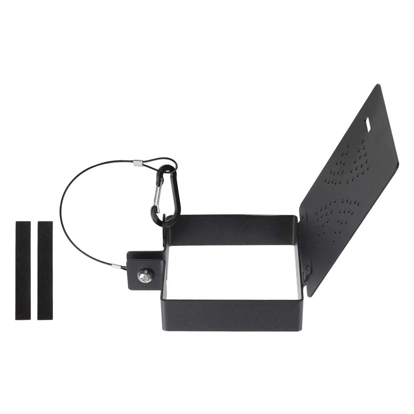 Metal RV Bumper Port Cover For 4x4 Inch Square Bumper Secure Locking Drainage Hose Storage Accessory