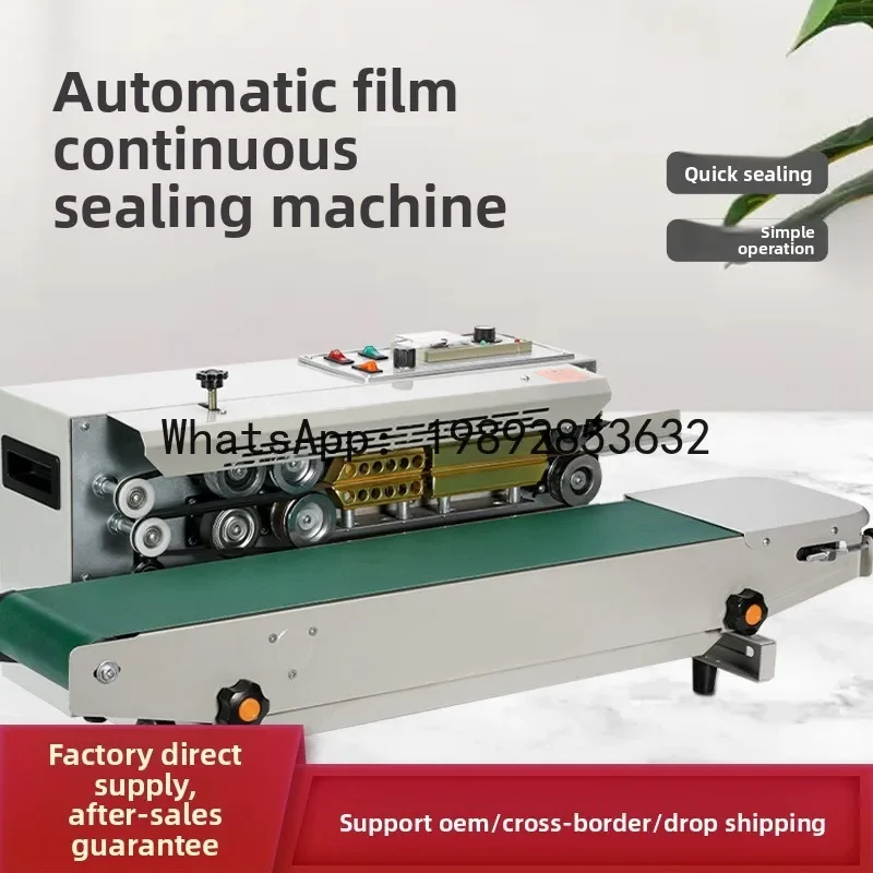 Fully automatic continuous sealing machine for factory use  plastic and aluminum foil tea packaging