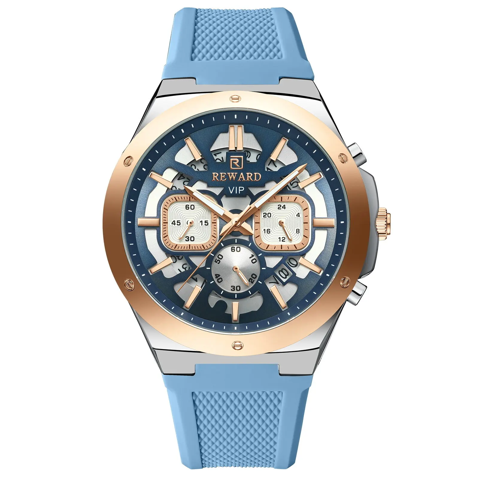 Reward  style men's fashionable casual watch multifunctional night light waterproof sports timing code watch -2