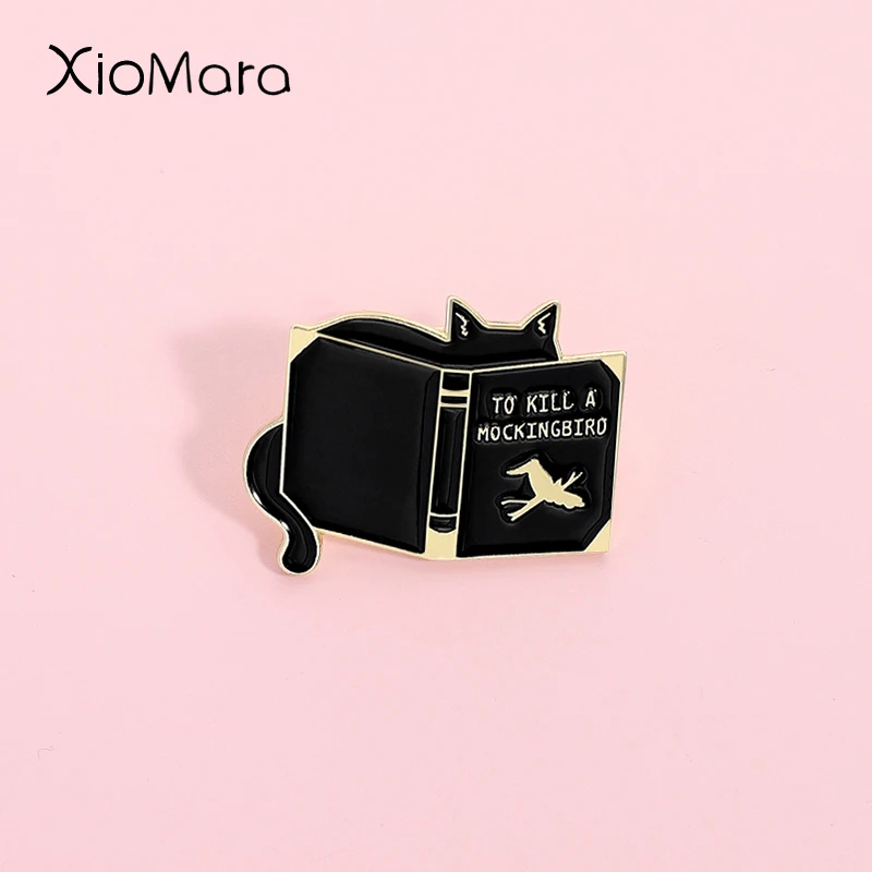 Long Form Novel To Kill A Mockingbird Enamel Pins Reading The Novel Brooch Lapel Badge Collected By Literary Enthusiasts Jewelry