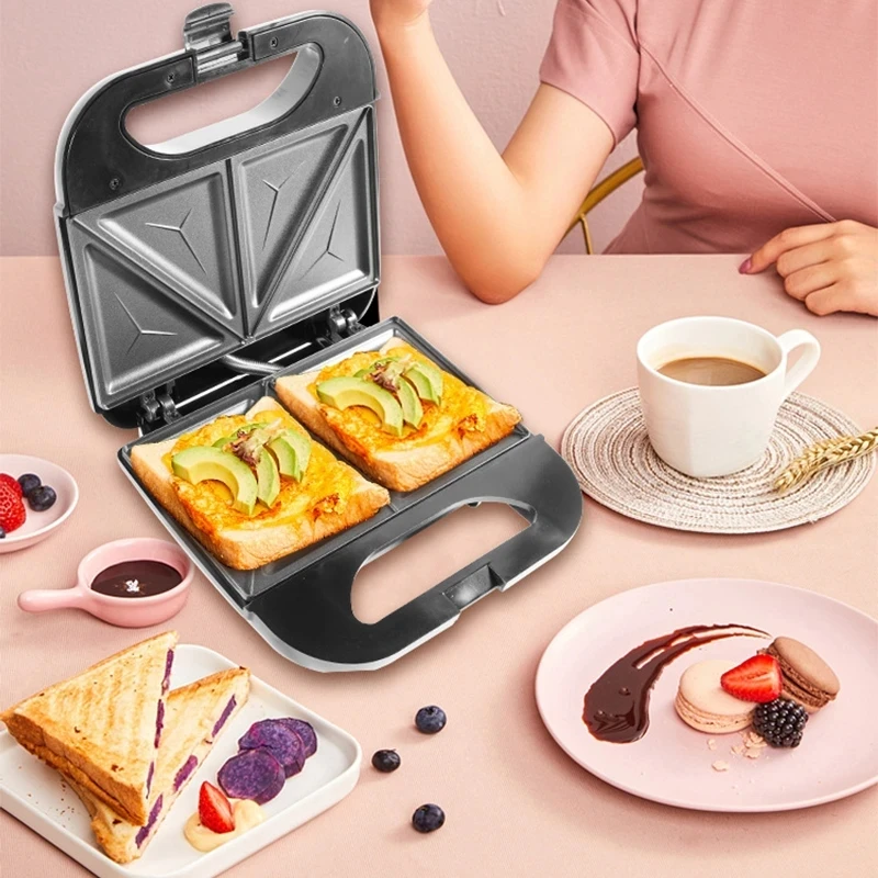 

Mini Electric Grill Sandwich Maker Pancake Cake Maker Baking Mold Breakfast Machine For Tubes Bread Pressing Toaster Kitchen