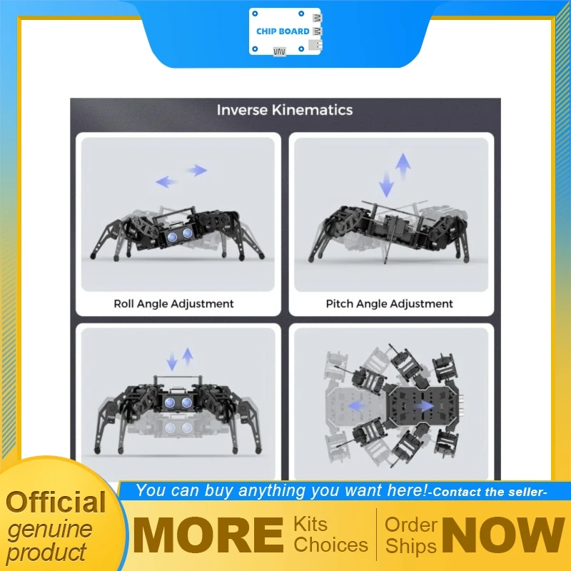 Hiwonder miniHexa Pro ESP32 AI Hexapod Robot with Vision Robotic Arm and Python Programming