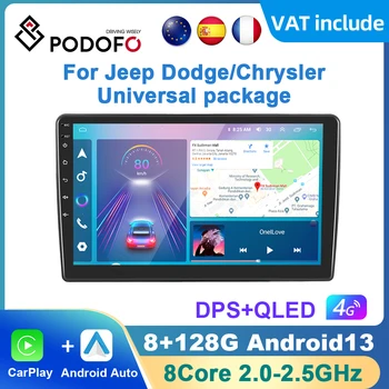 Android Carplay Car Radio Android Auto 4G Multimedia Player GPS Navigation RDS Radio For Jeep Wrangler Chrysler Dodge Ram