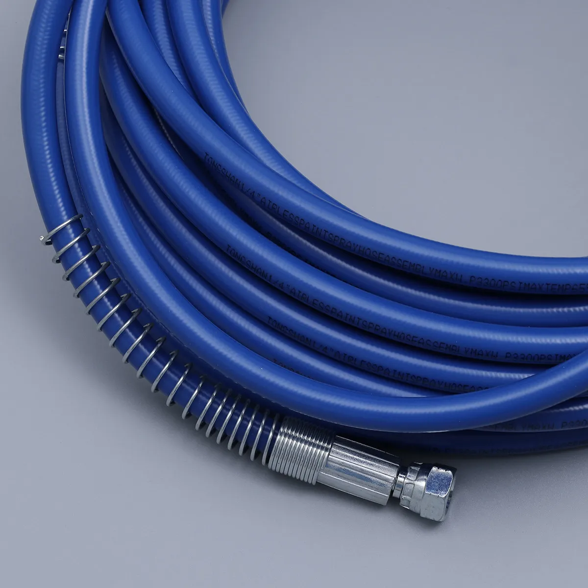 15 M High Pressure Washer Hose Blue Inner Conductive Strip Safety Airless Paint Hose for Car Cleaner Spray Gun