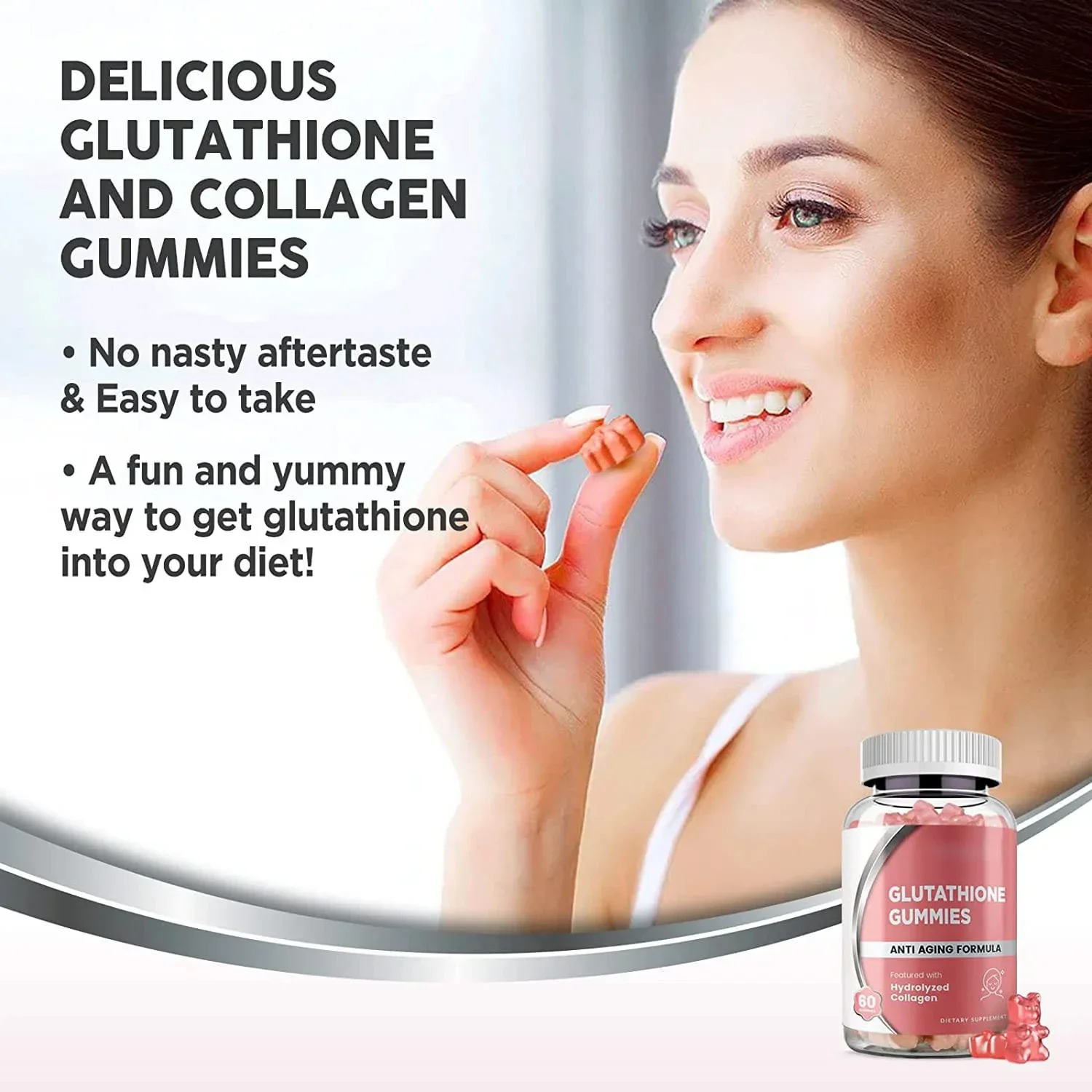 

60 pills glutathione skin facial collagen brightening soft candy