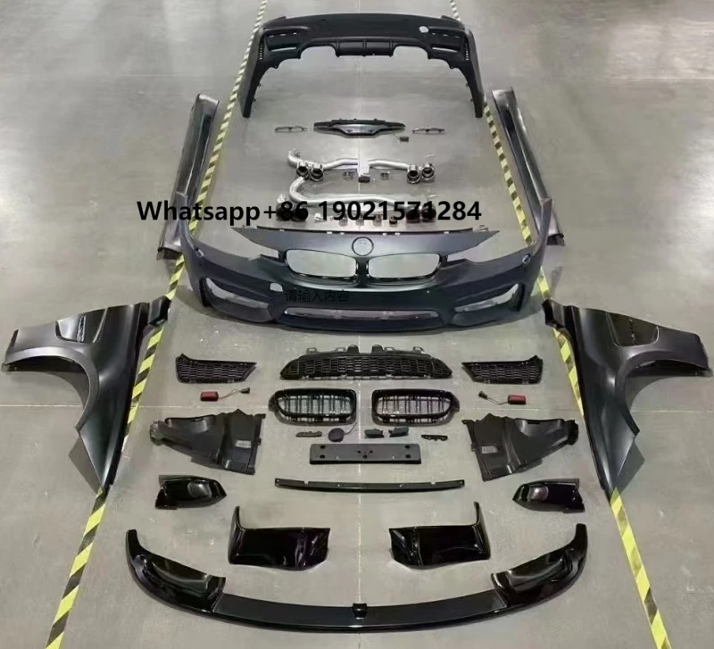 

F30 to F80 Bodykit for F30 M3 Body Kit 2012-2019 Side Skirts Exhaust Pipe and Hood Fender Spoiler Grille For M3 Bodykit