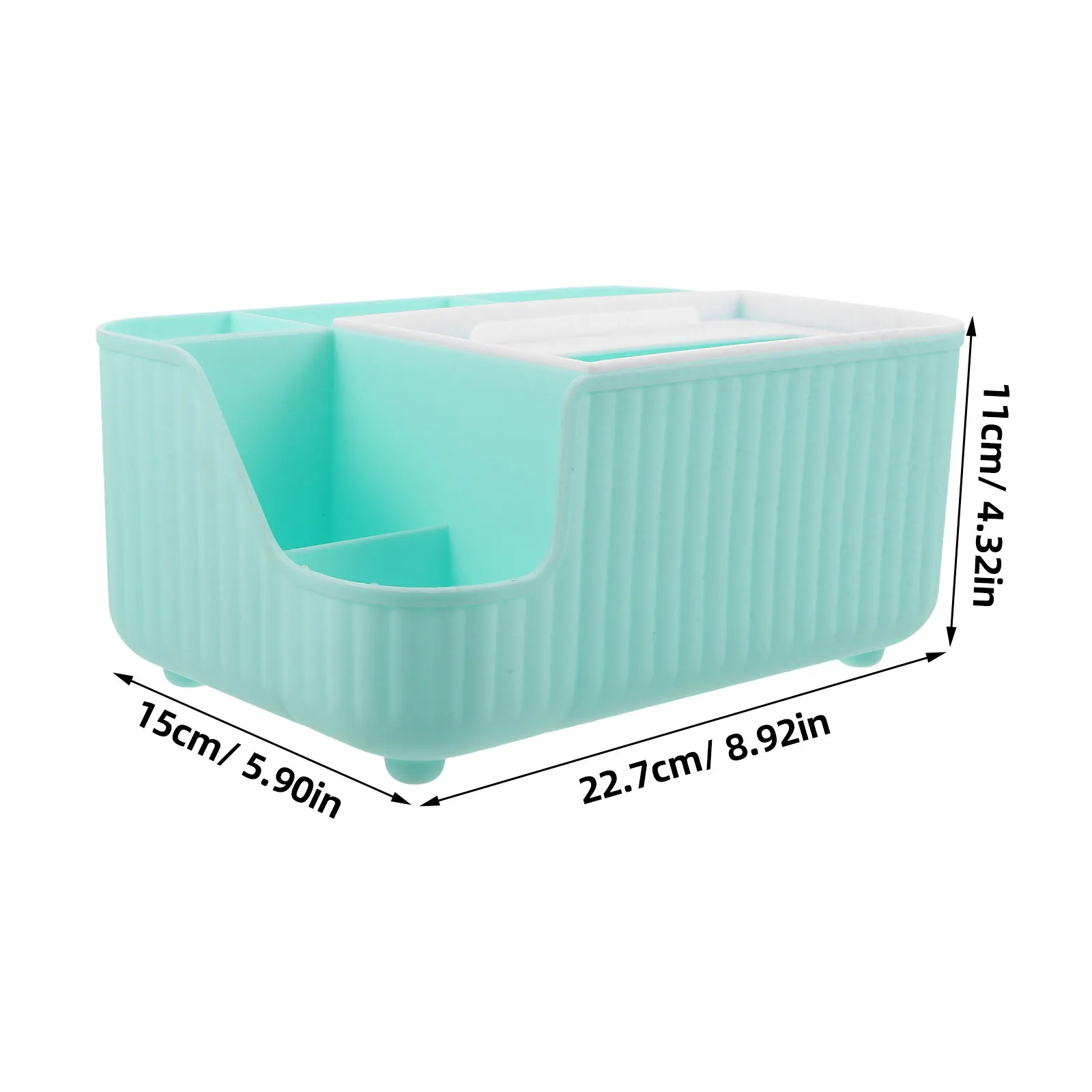 Luxury Plastic Tissue Box Cover Multifunctional Organizer for Facial Tissues Remote Controls Napkins Desk Living Room Decor