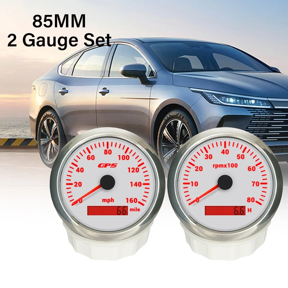 

Комплект ELING 2 манометра 85 мм, 0–60 миль в час, 80 миль в час, 200 миль в час, GPS-спидометр + тахометр 3000 об/мин, 8000 об/мин с 7-цветной подсветкой для лодок-грузовиков