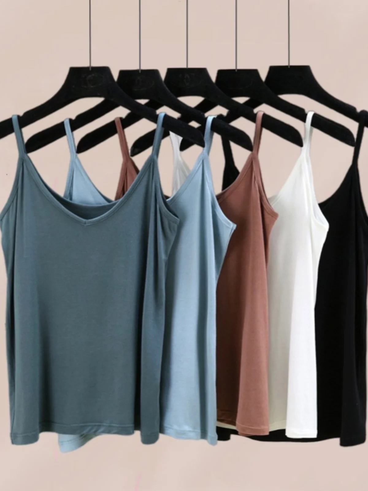 Slimming Effect Modal Svel V-Ne Tank Top Thin Inner Wear for Women Large Size Underwear Comfortable Breathable Base S...