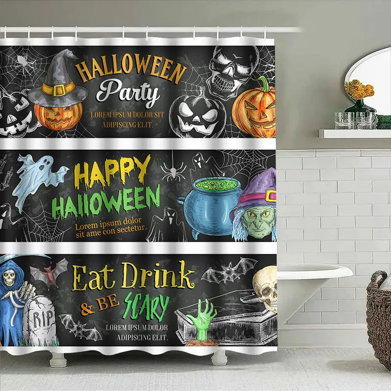 

Tuniu Хэллоуин Декор Занавеска Для Душа Моторошная Тема Ведьмы Идеально Подходит Для Хэллоуина Украшения Партии