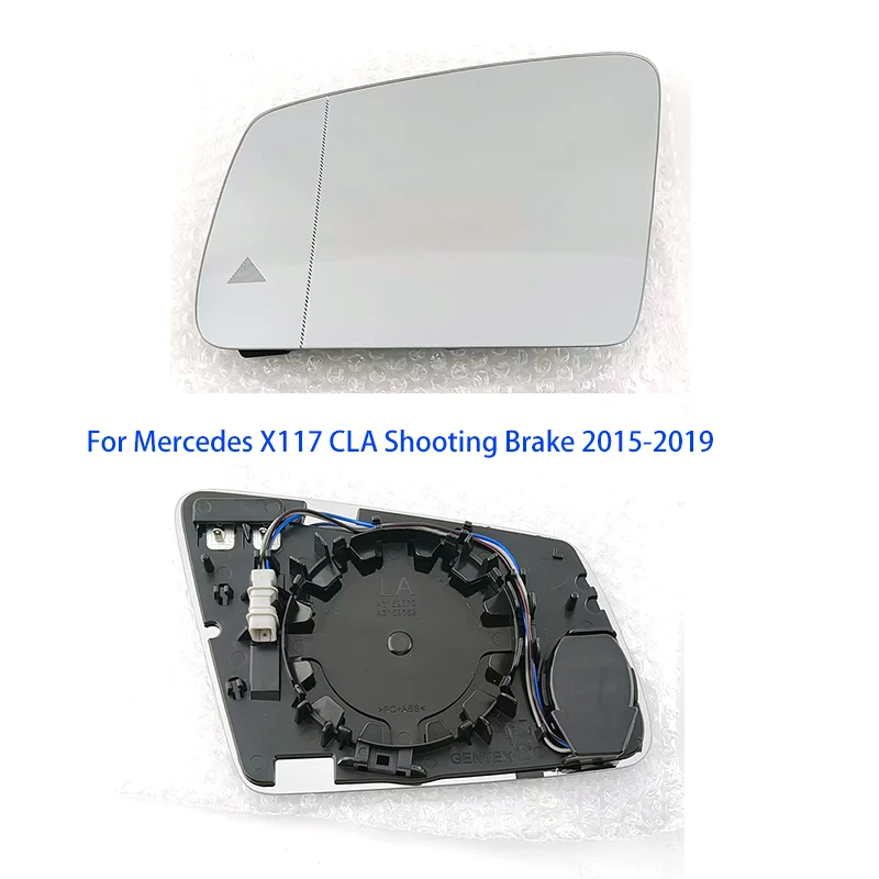 Car Side Mirror Glass Heating BSD Blind Spot For Mercedes X117 CLA Shooting Brake 2015-2019 Not Suitable Auto Dimming Mirror