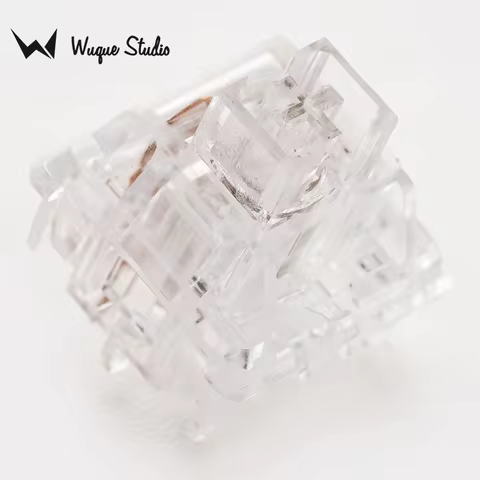 Chilkey Wuque WS Keyboard Switches Full Translucent PC Housing Nylon Stem Linear Feedback Fot Custom Mechanical Keyboard 35pcs