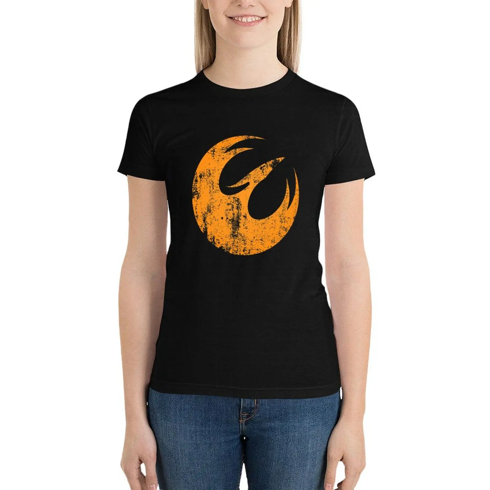 

Phoenix Squad Logo ﹞ Distressed T-Shirt anime clothes Aesthetic clothing t shirts for Women