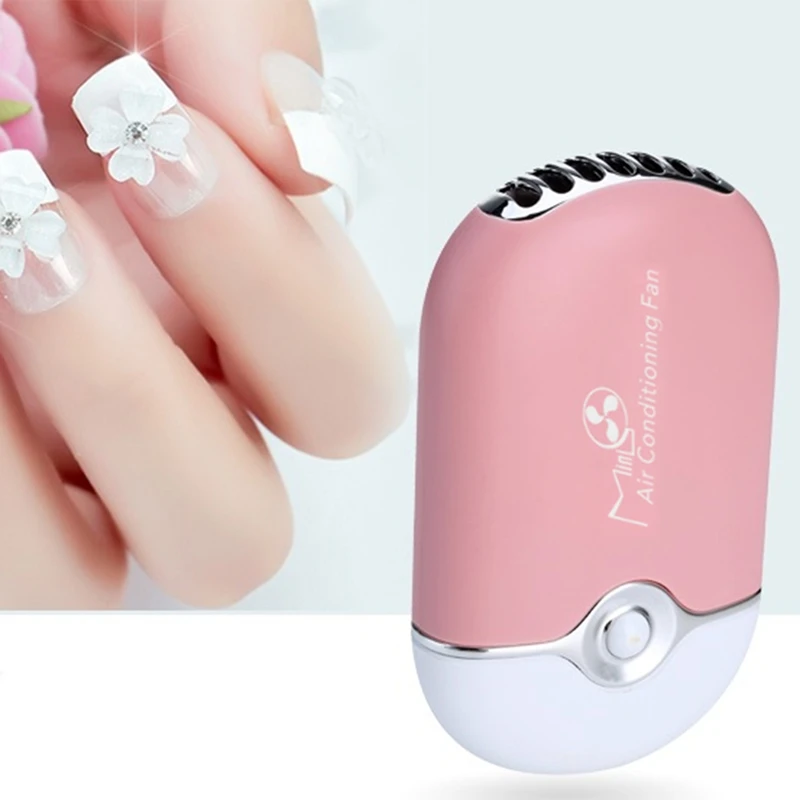 Eyelash Hair Dryer Fan Decorative Accessories Built-In Lithium Battery Fan Air Conditioning Rechargeable Eyelash Fan (Pink)