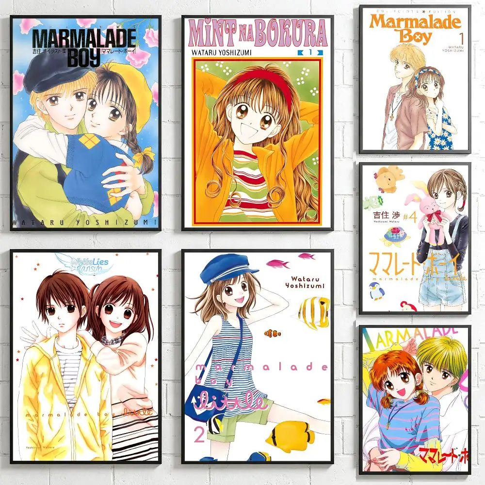 anime Marmalade Boy Poster HD Poster Retro Industrial Style Suitable for Living Room Bar Corridor and Gift Giving