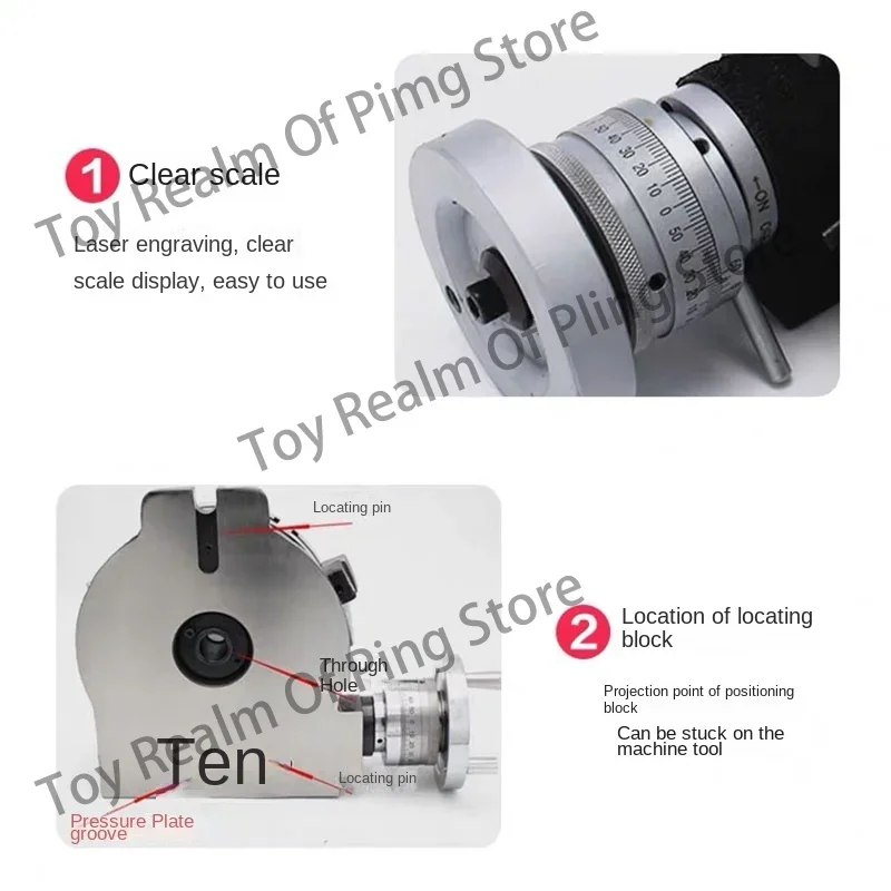 4 inches Milling indexing head rotary table three-jaw chuck universal  plate rotating vertical horizontal manual