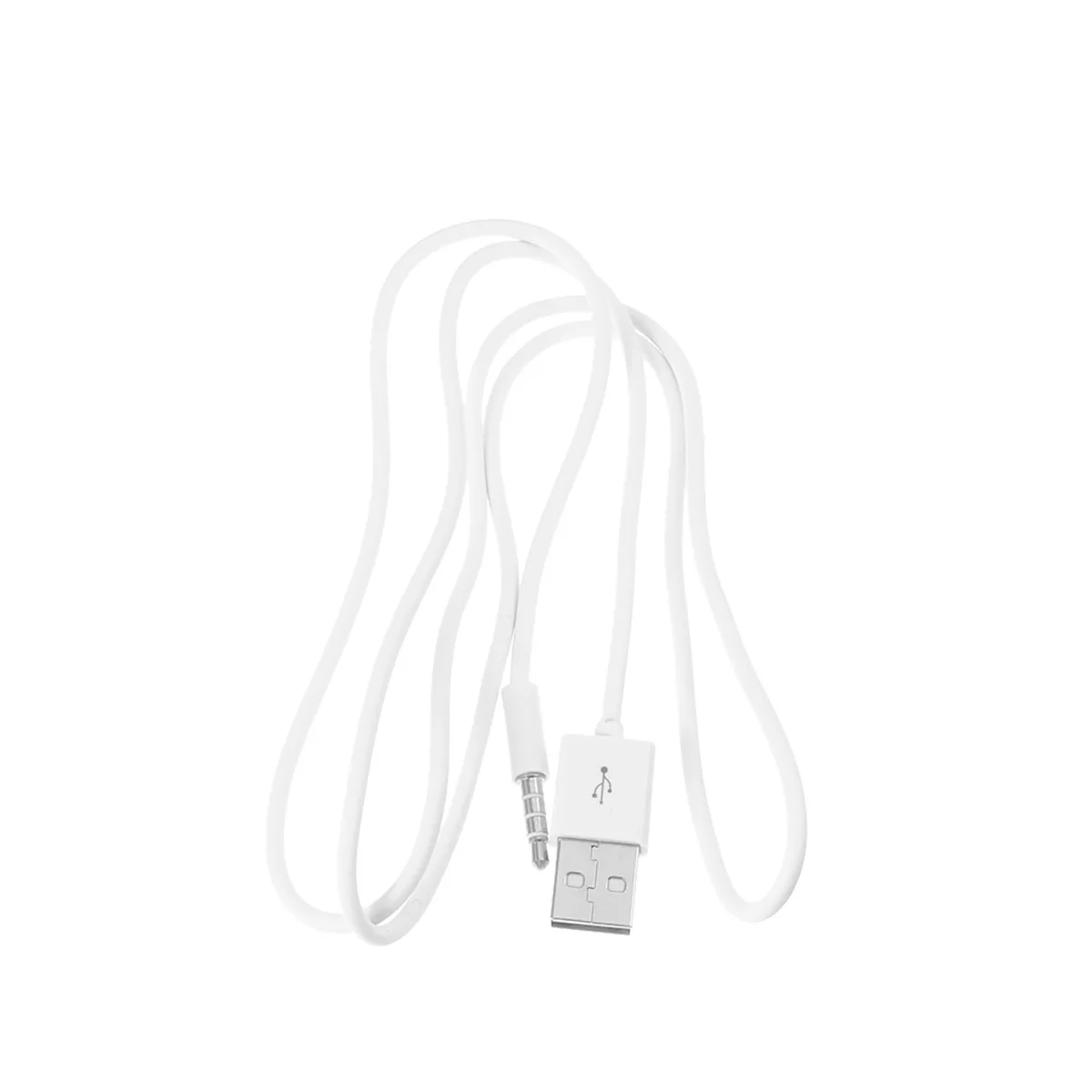 

2Pc 1m USB to 3.5mm Charging Cable Creative Aux Car Phone Cord Data Sync Cable for Car Audio Phones (White)