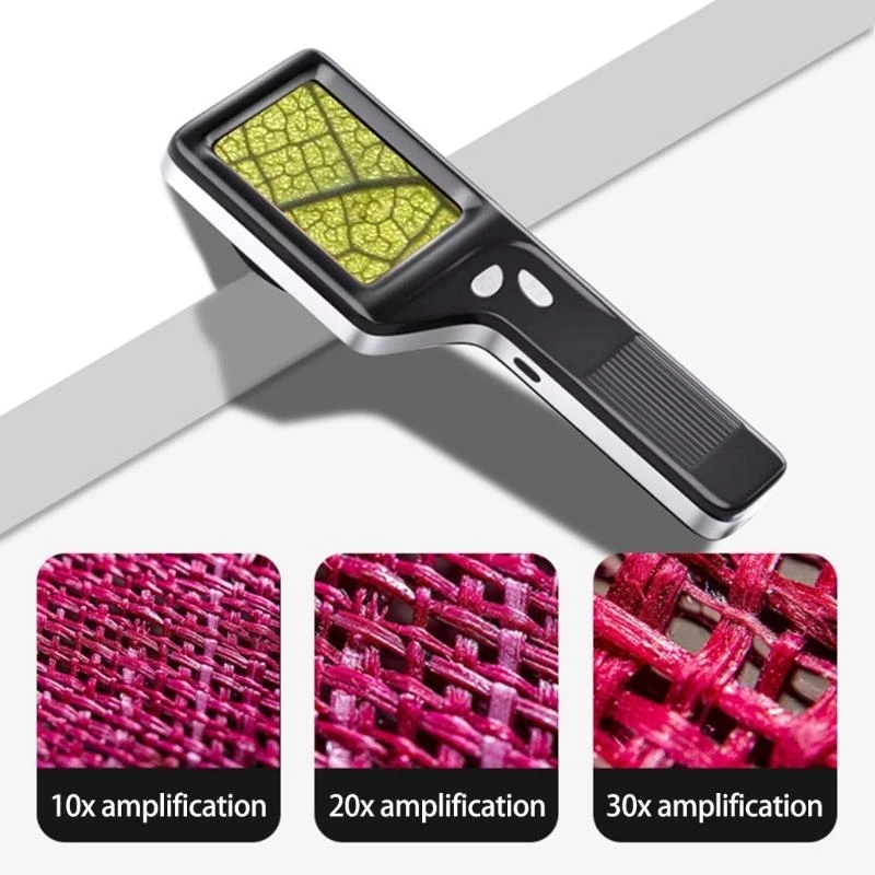 

92MF Handheld Digital Microscope Magnifying Glass with LED Light Handheld Magnifier Tool for Jewelry Appraisals & Reading
