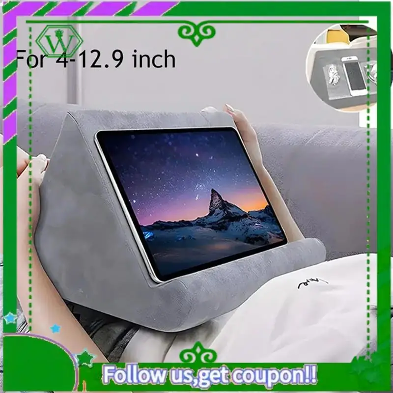 Reliable-Cushioned Multi-Functional Tablet And Phone Stand For Bed Support, Black Laptop Holder Bracket