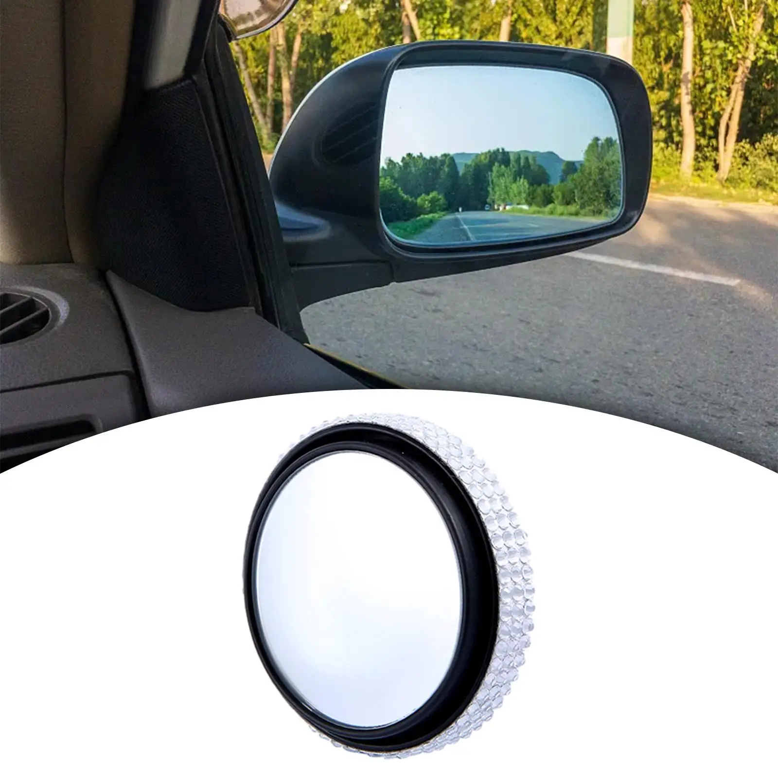 Blind Spot Mirror Round Glass Universal Rearview Adhesive Wide Angle for Car Truck SUV Motorcycle