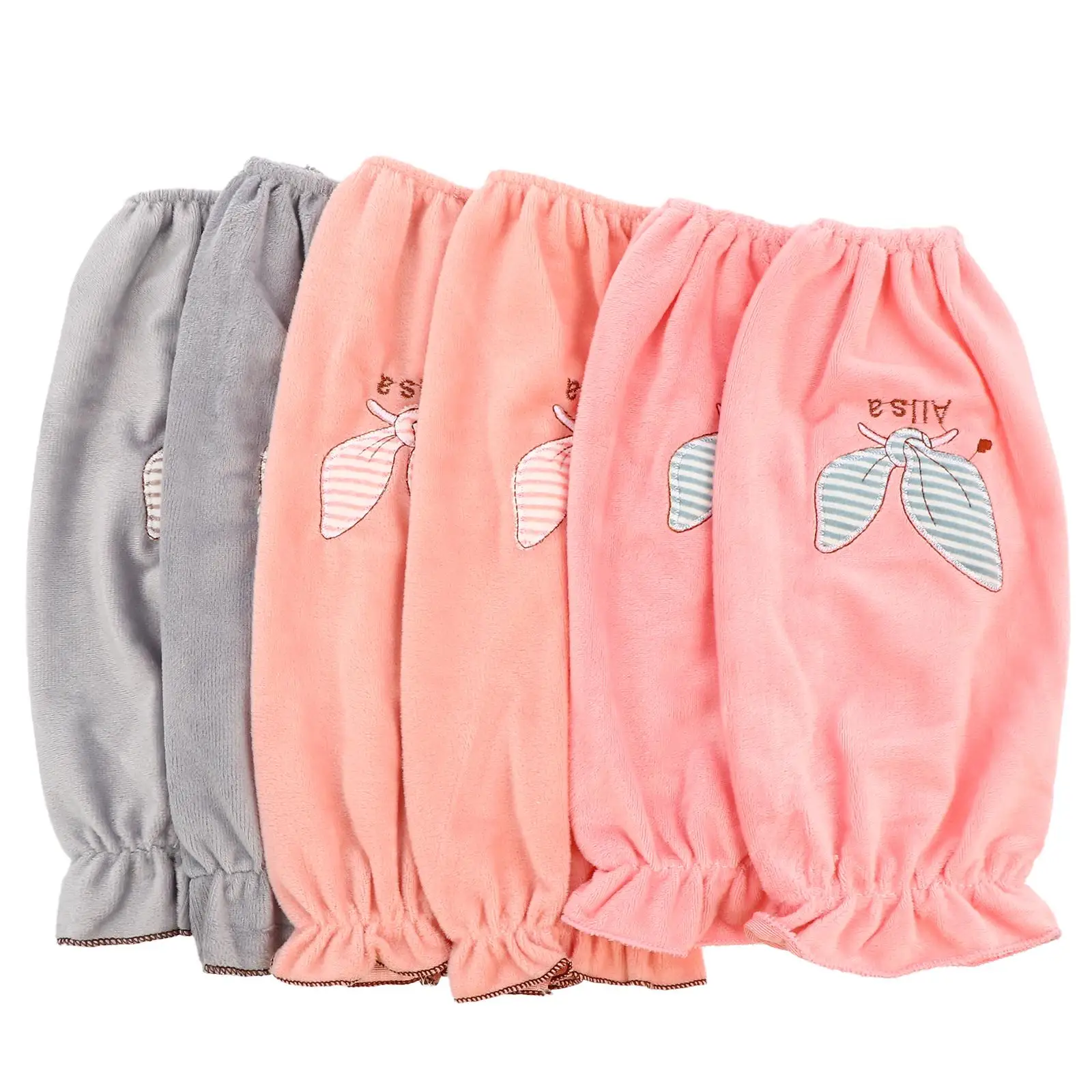 6 ชิ้นปัก WARM Oversleeve Protector ทําความสะอาดแขน Reusable Elastic Design Fit ผู้ใหญ่ในครัวเรือน