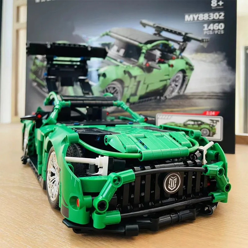 1460pcs 1:14 Technical City Supercar MOC Racing Car AMG Model Assembling Building Blocks Bricks Toys for Boys Birthday Gift Set
