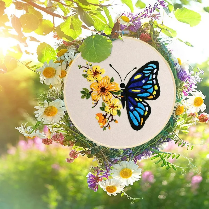 Zestaw startowy do haftowania, zestaw do wzory haftu, w tym hafciarskie pierścienie do haftowania bambusowego haftu, szwy, hobby kobiet