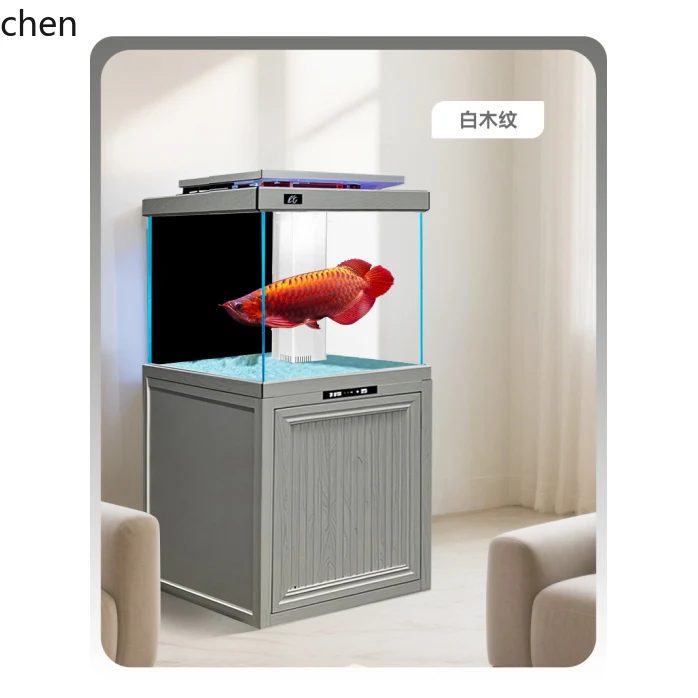 

LXC square ultra-white glass fish tank living room office ecological bottom filter landscaping aquarium