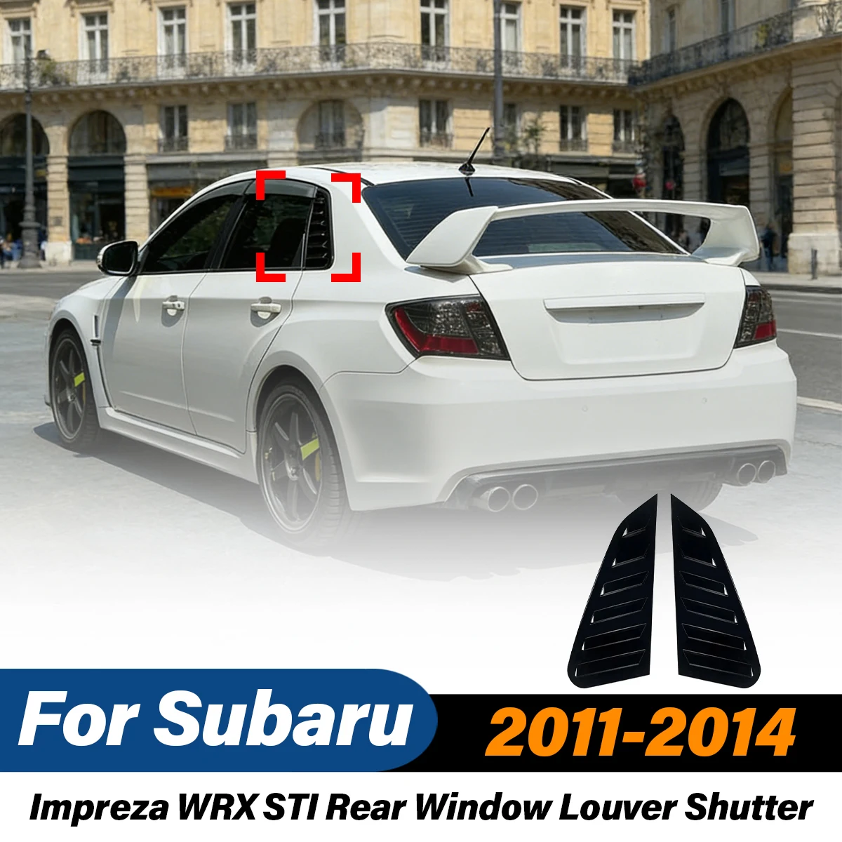 

Для Subaru Impreza WRX STI 2011-2014: Накладка-жалюзи на заднее окно, солнцезащитный козырек, вентиляционная решетка, внешний декоративный обвес, комплект для тюнинга кузова